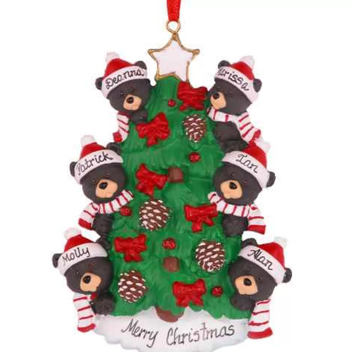 Christmas Place Bear Tree Family Of 6 Outlet