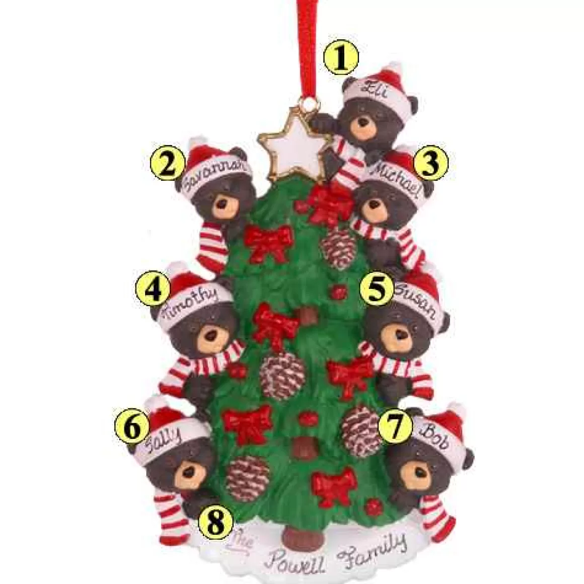 Christmas Place Bear Tree Family Of 7 Best Sale