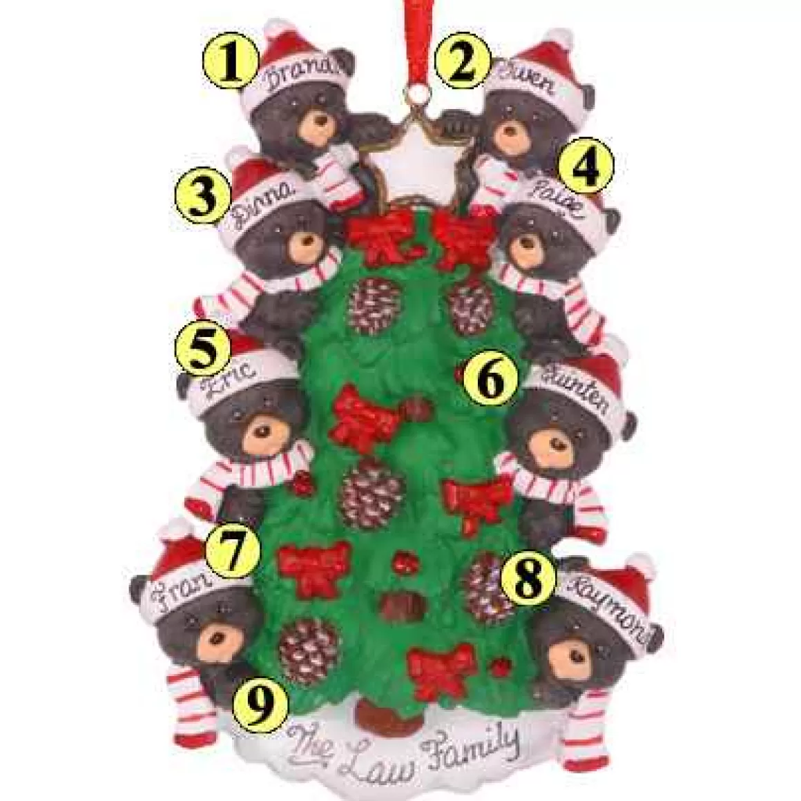 Christmas Place Bear Tree Family Of 8 Online