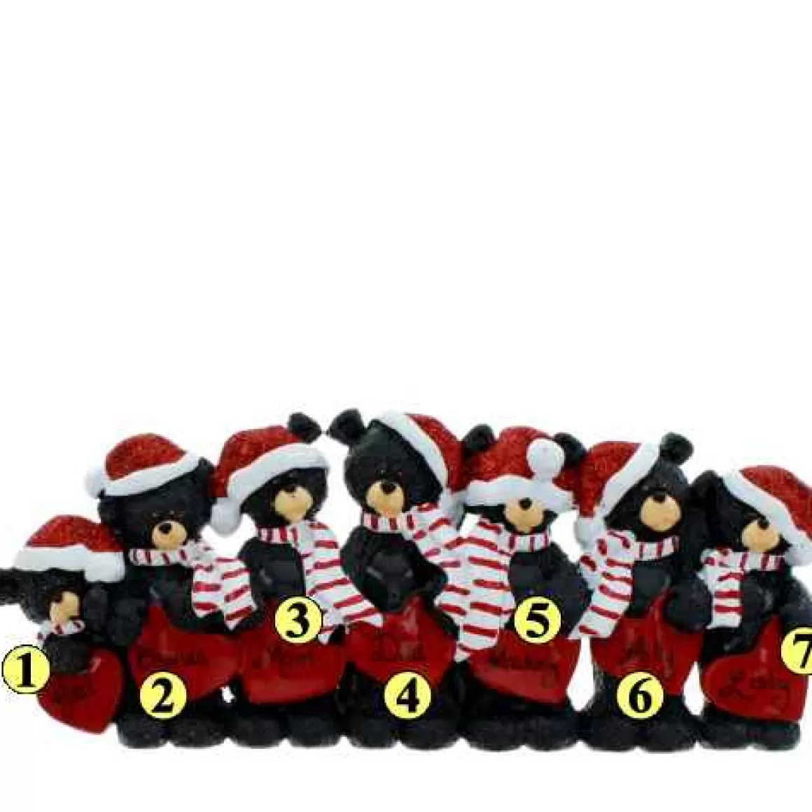 Christmas Place Bears Hearts Family Of 7 Best Sale