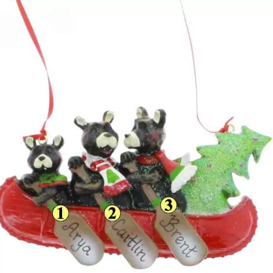 Christmas Place Bears In Canoe 3 Fashion