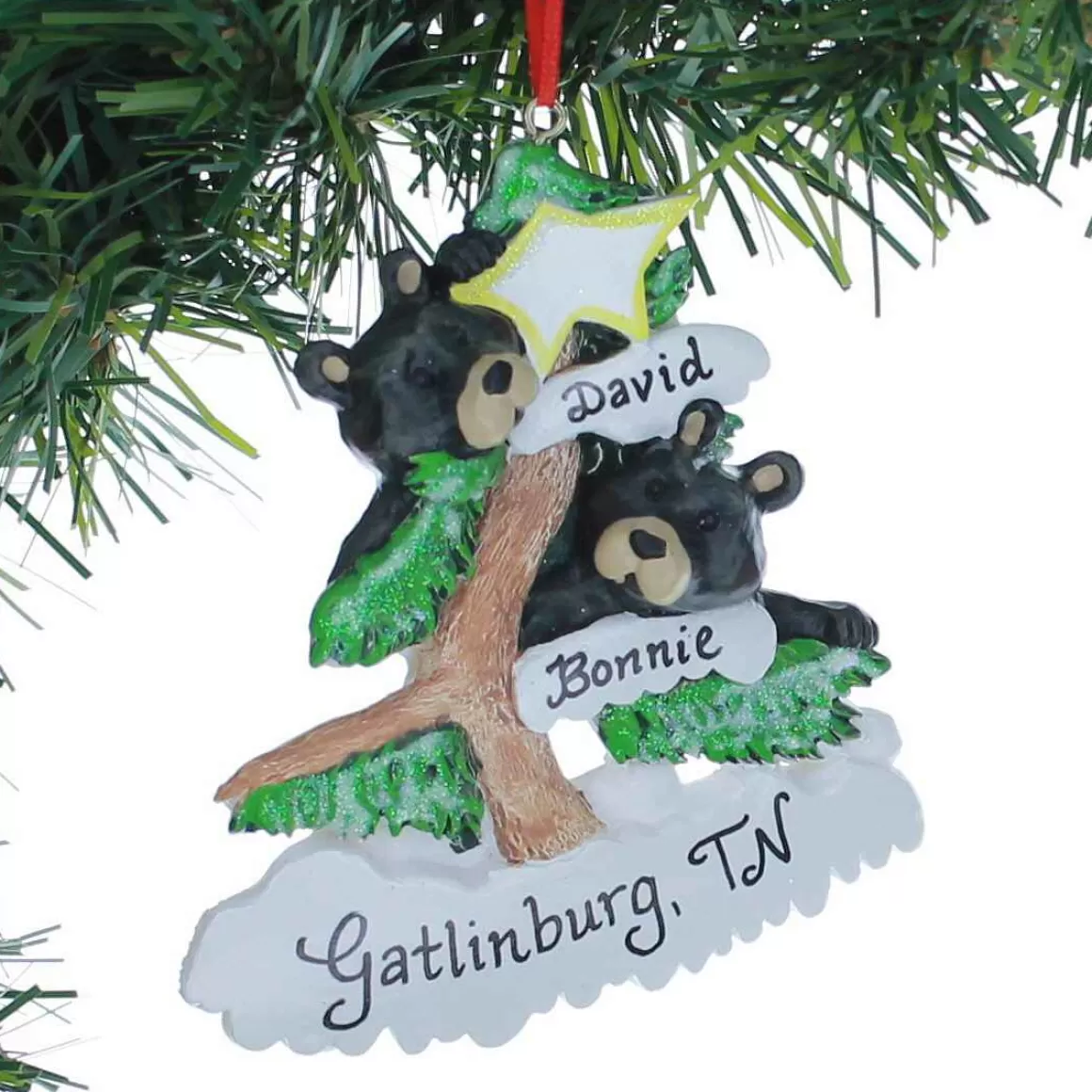 Christmas Place Bears On Tree Family Of 2 New