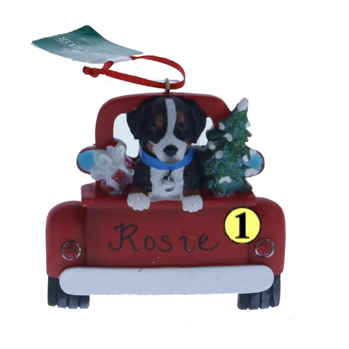 Christmas Place Bernese Mountain Dog In Back Of Truck Ornament Best