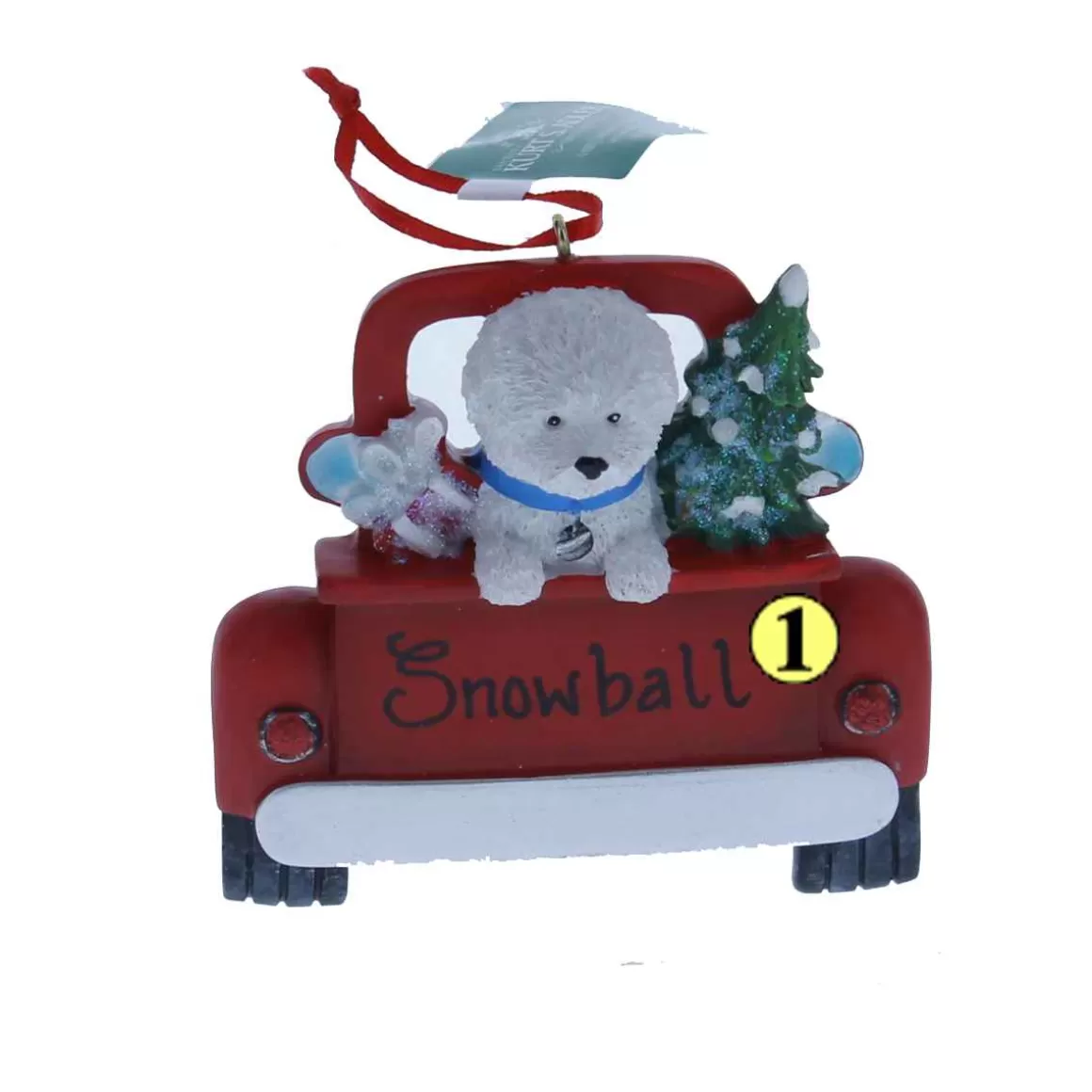 Christmas Place Bichon Frise In Back Of Truck Ornament Fashion