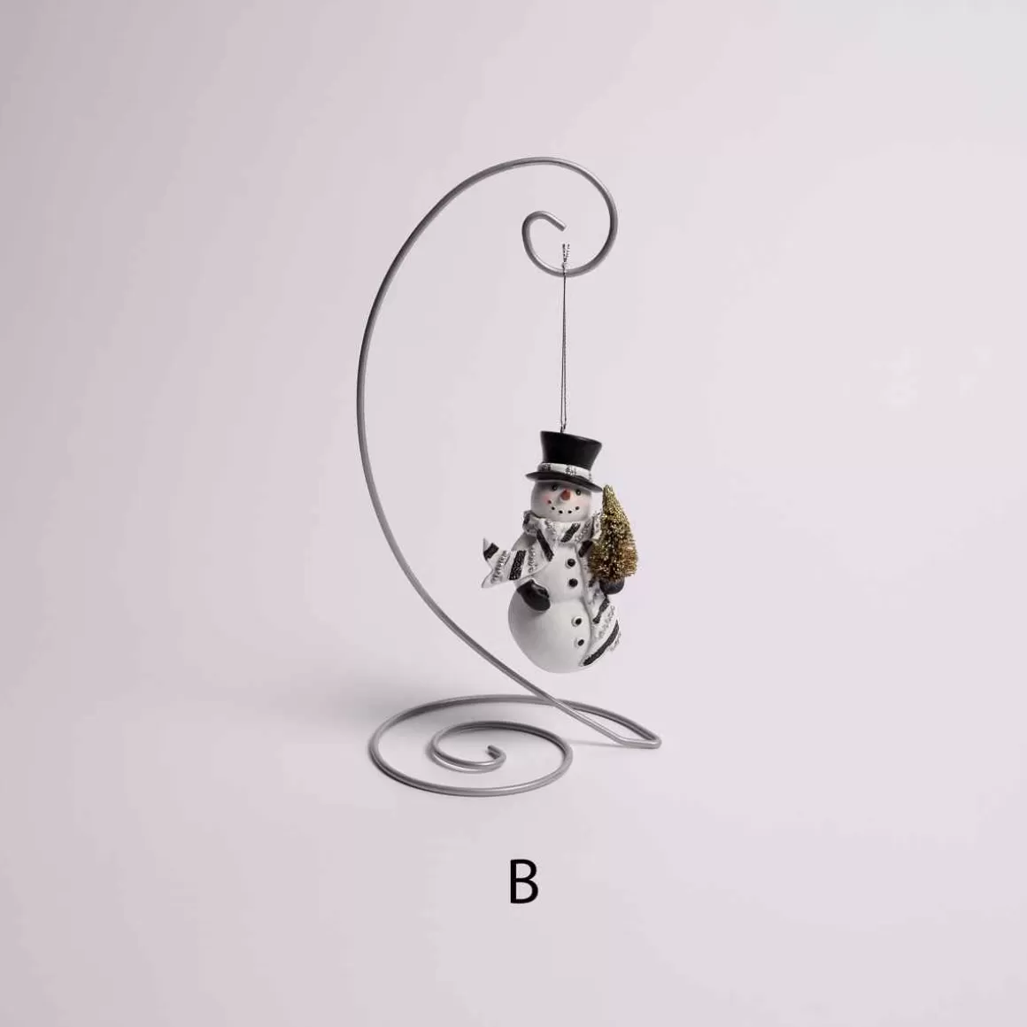 Christmas Place Black And Silver Snowman Ornaments Fashion