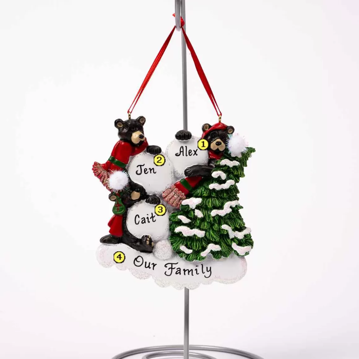 Christmas Place Black Bear Snowball Family Of 3 New