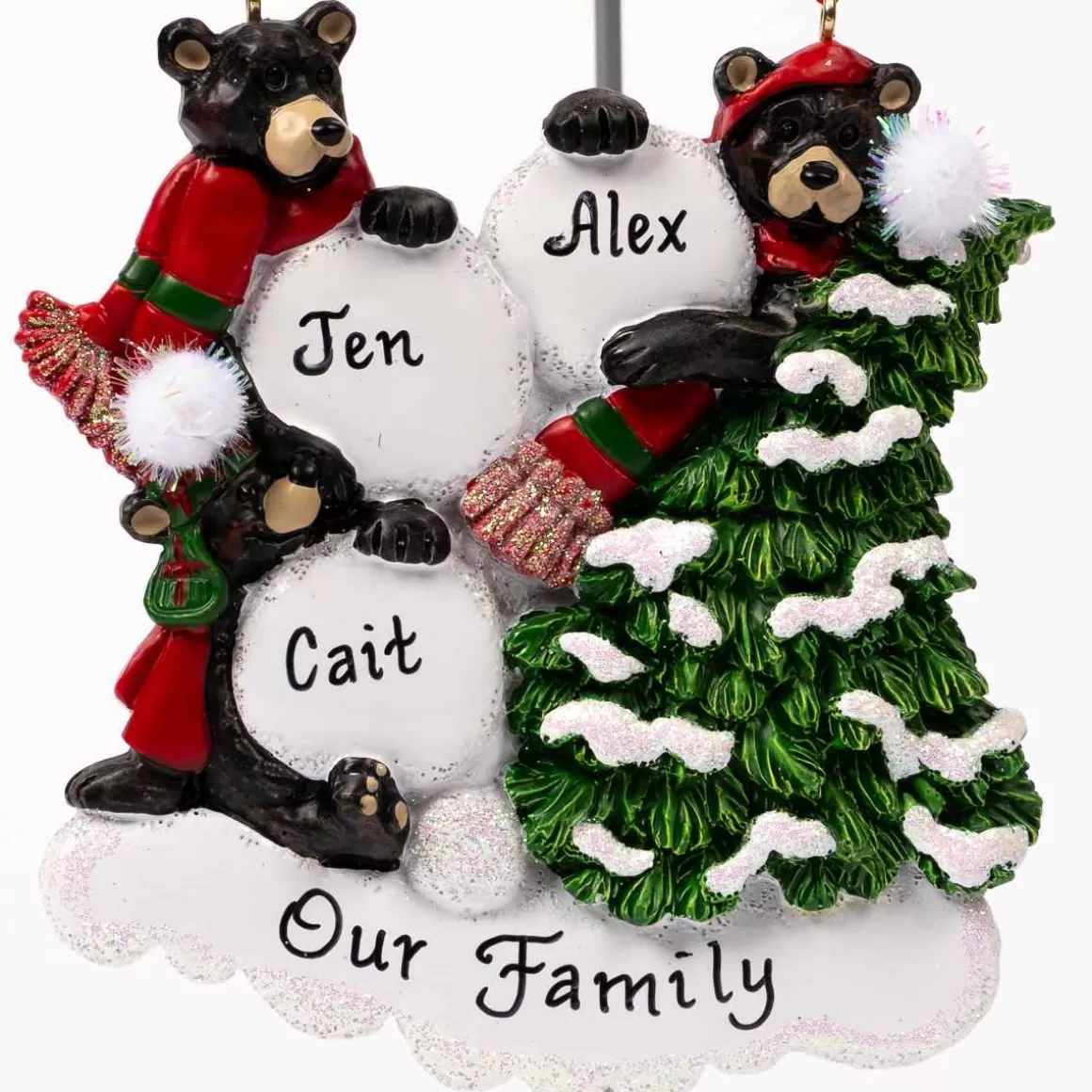 Christmas Place Black Bear Snowball Family Of 3 New