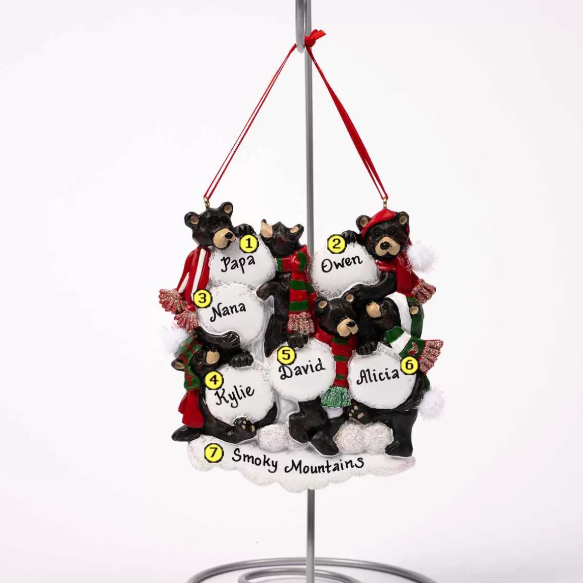 Christmas Place Black Bear Snowball Family Of 6 Outlet