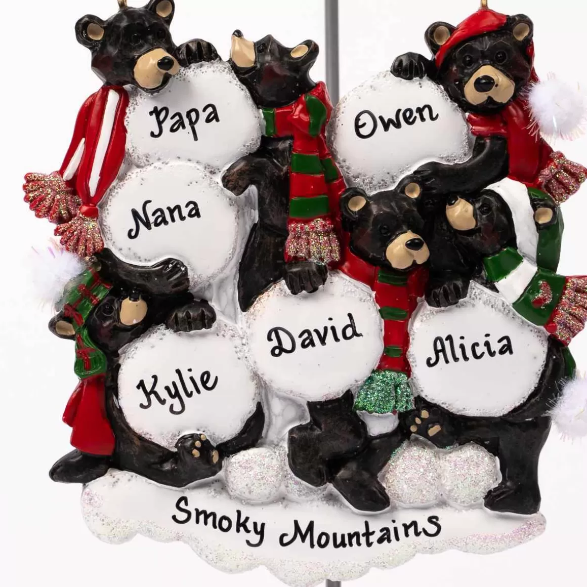 Christmas Place Black Bear Snowball Family Of 6 Outlet