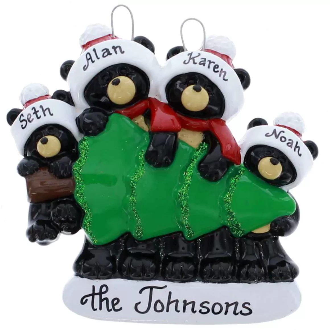 Christmas Place Black Bear Tree Shopping Family Of 4 New