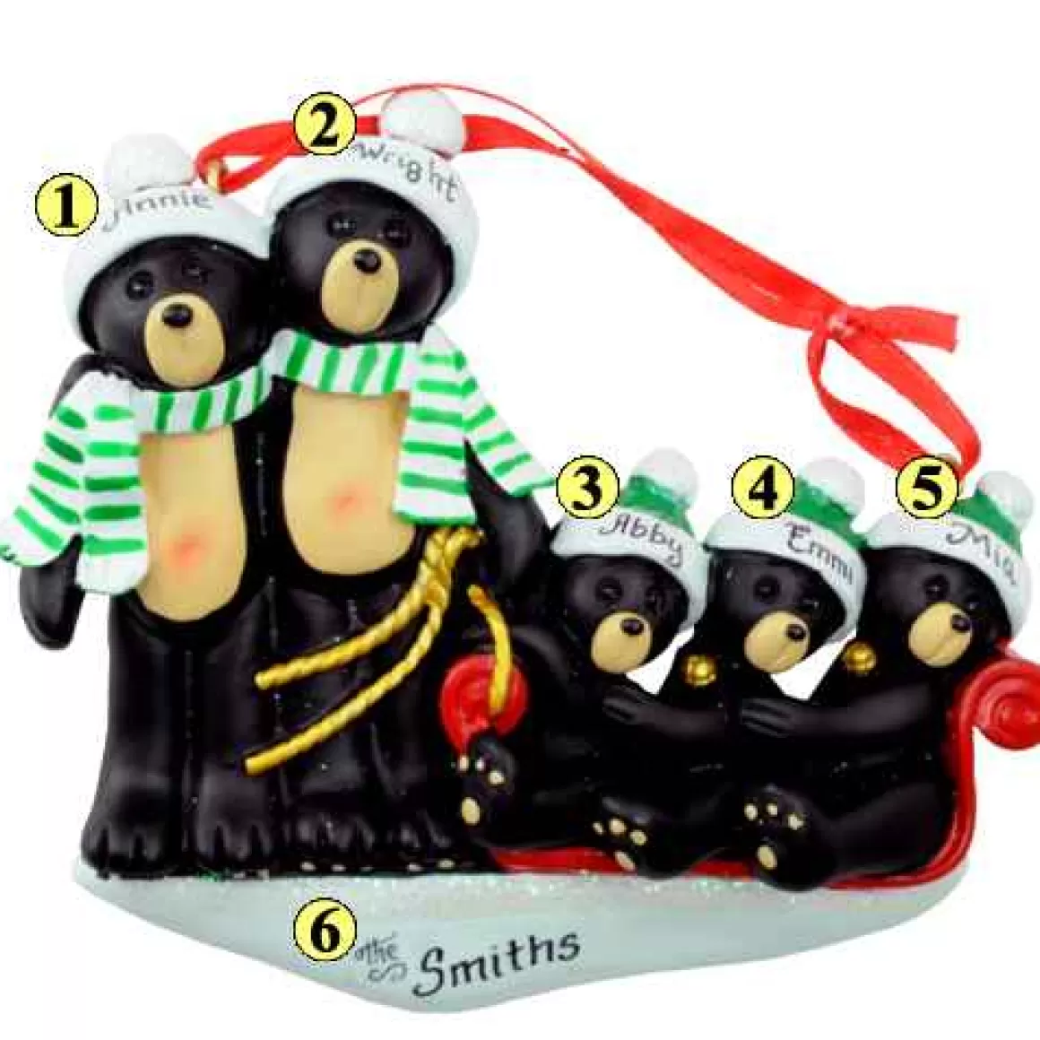 Christmas Place Black Bears Family Of 5 Best Sale