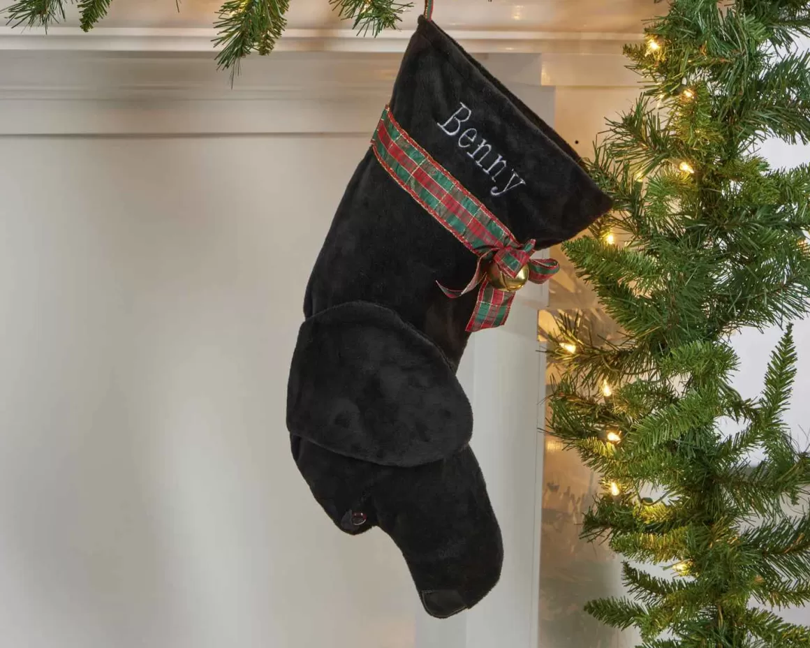 Christmas Place Black Lab Stocking Store