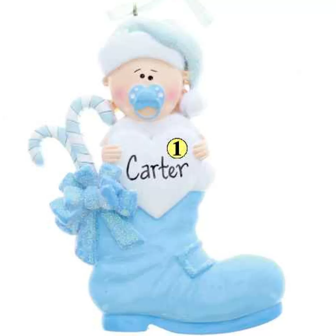 Christmas Place Blue Baby Boot Outlet