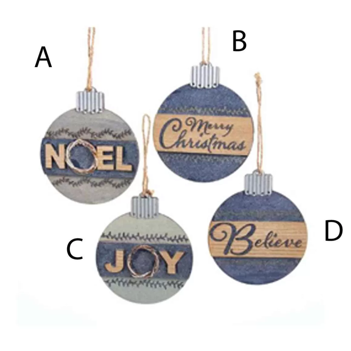 Christmas Place Blue Country Word Ornament Fashion