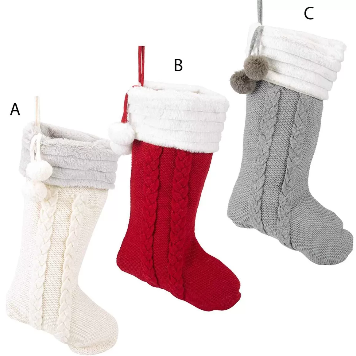 Christmas Place Cable Knit Stockings Cheap