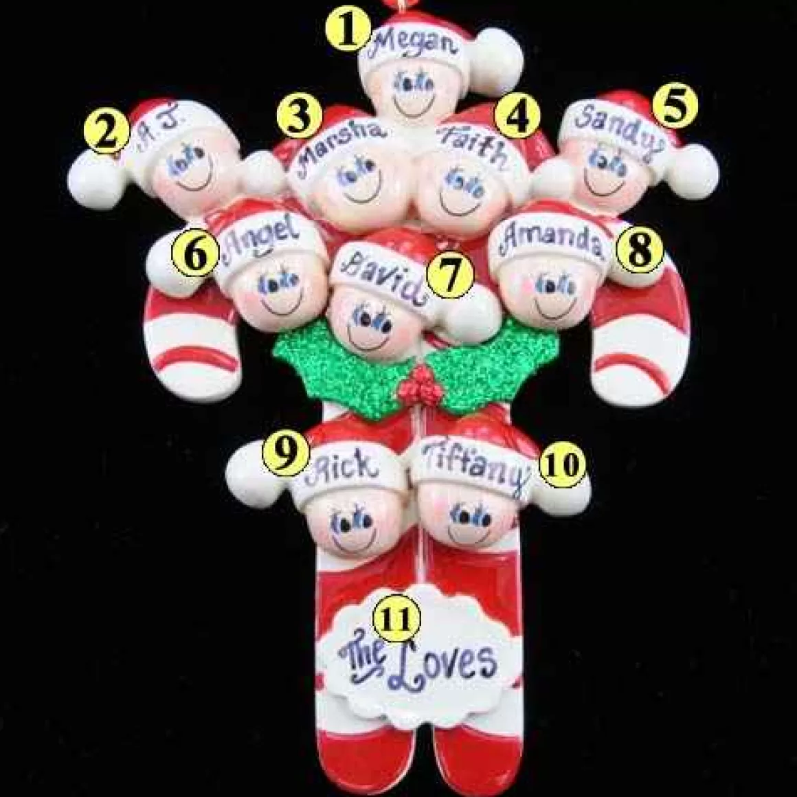 Christmas Place Candy Cane Family Of 10 Cheap