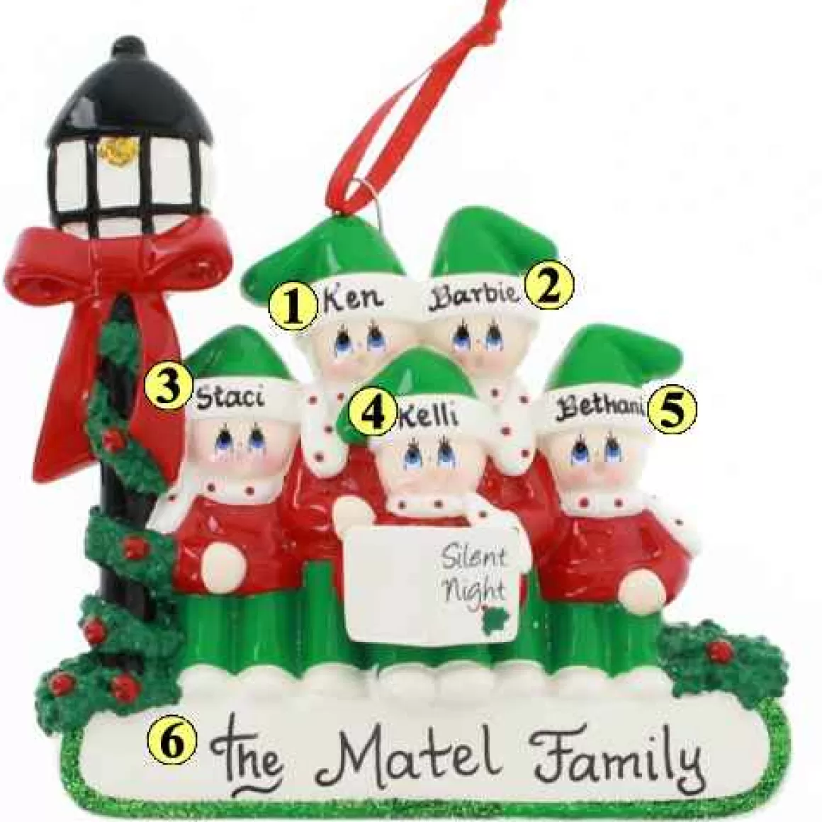 Christmas Place Caroler Family Of 5 Hot