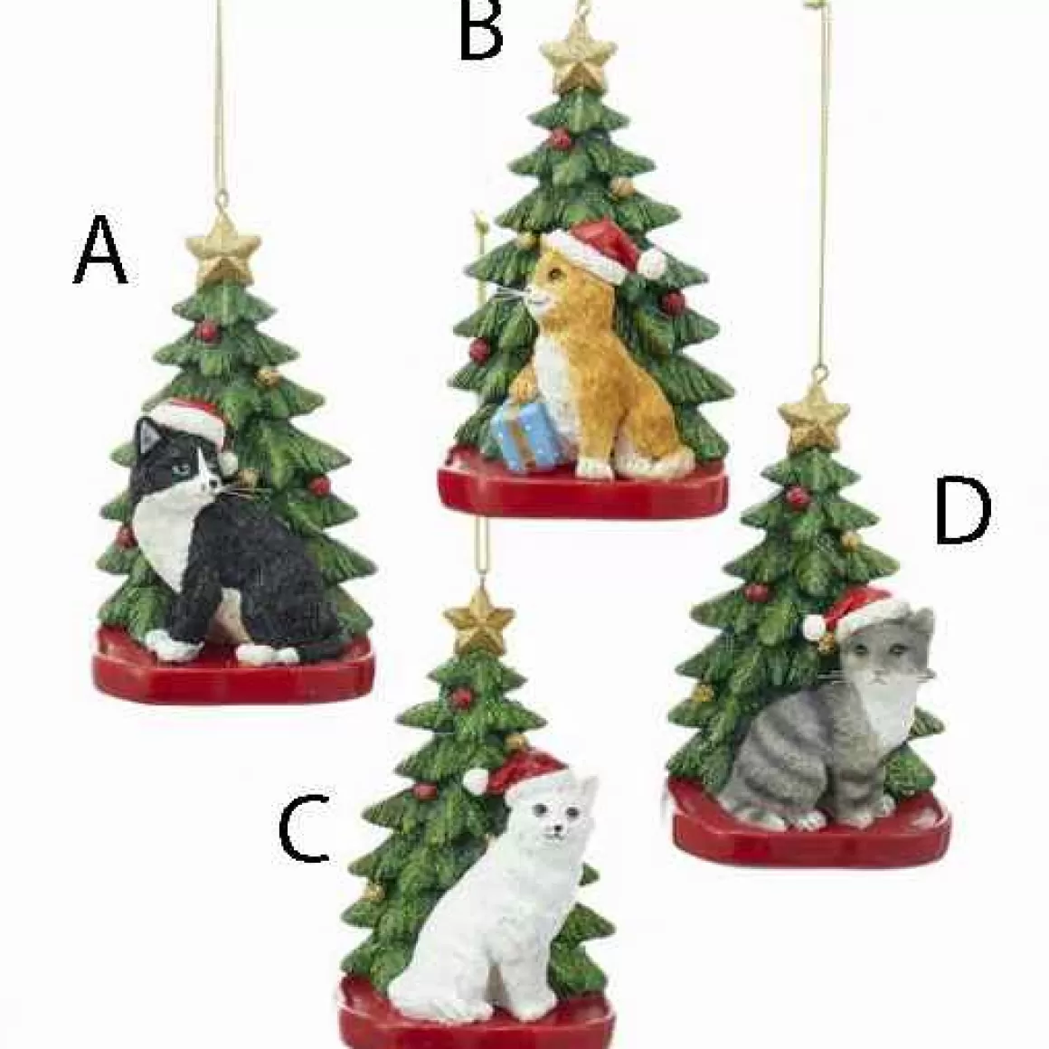 Christmas Place Cat With Christmas Tree Ornament Sale