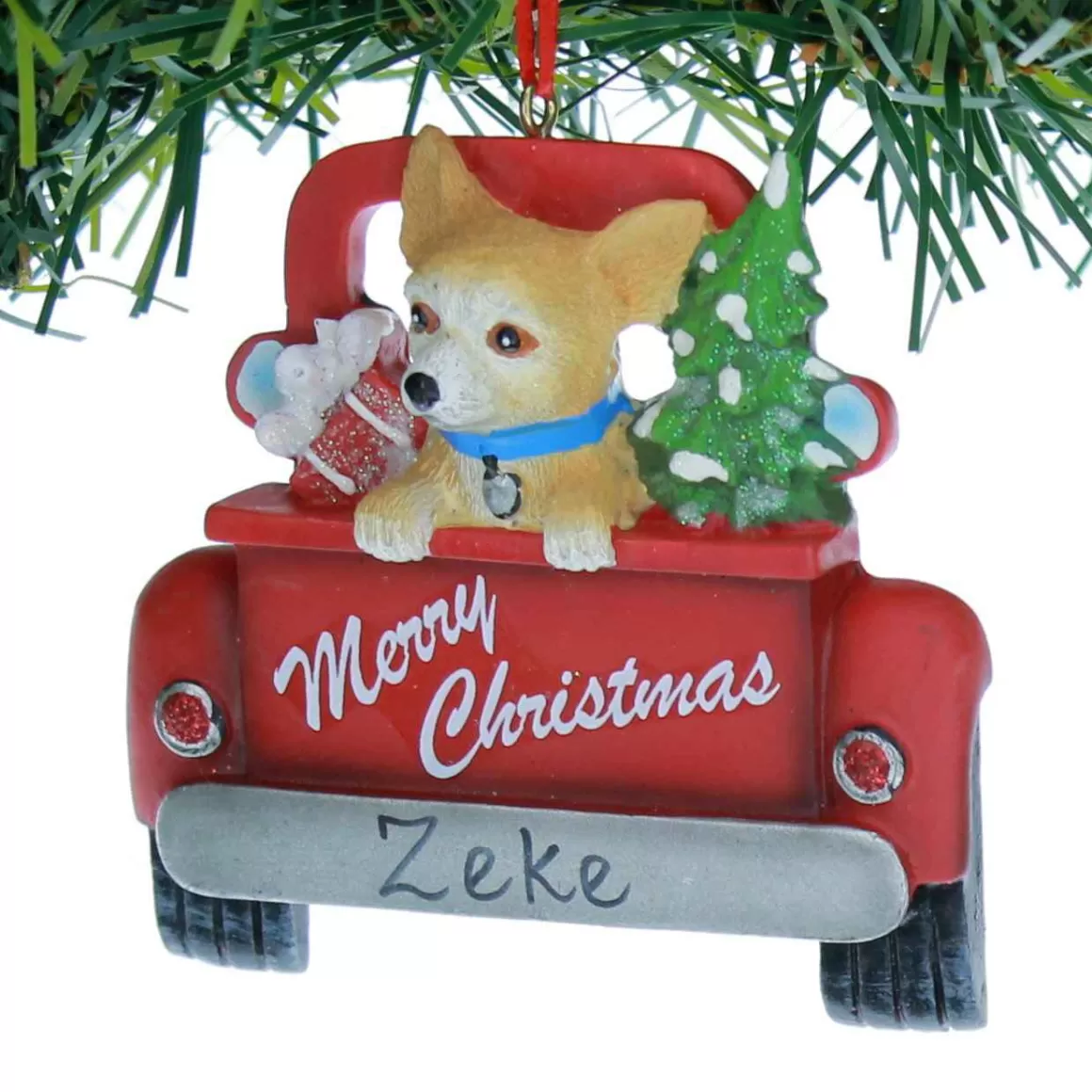 Christmas Place Chihuahua In Back Of Truck Ornament Flash Sale