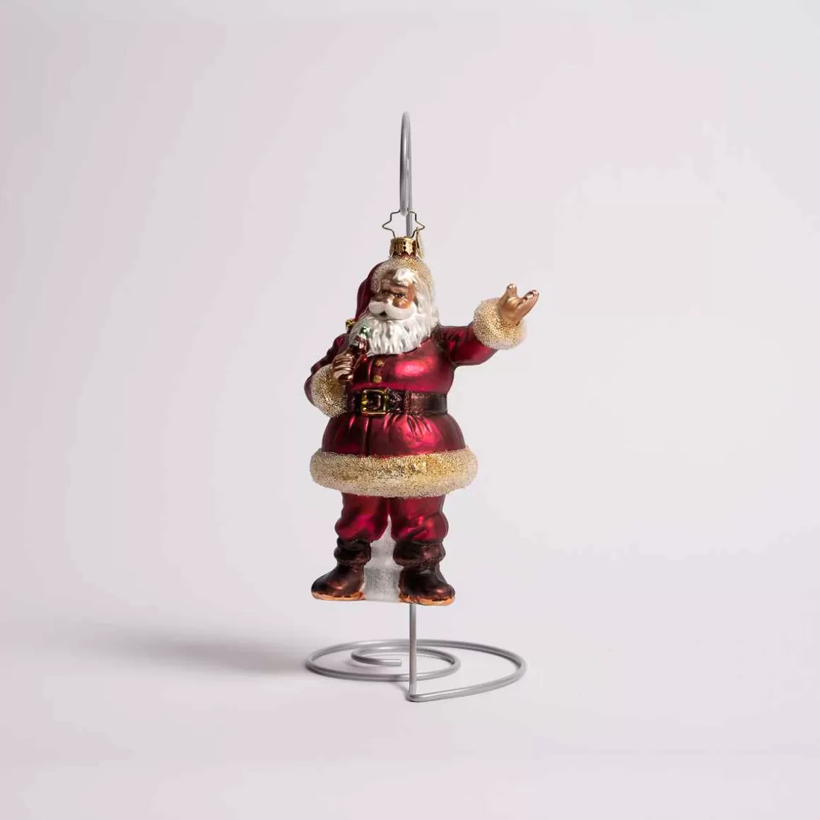 Christmas Place Coca Cola Santa Glass Ornament Online