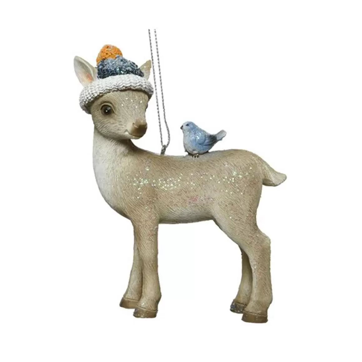 Christmas Place Deer With Blue Bird Hot