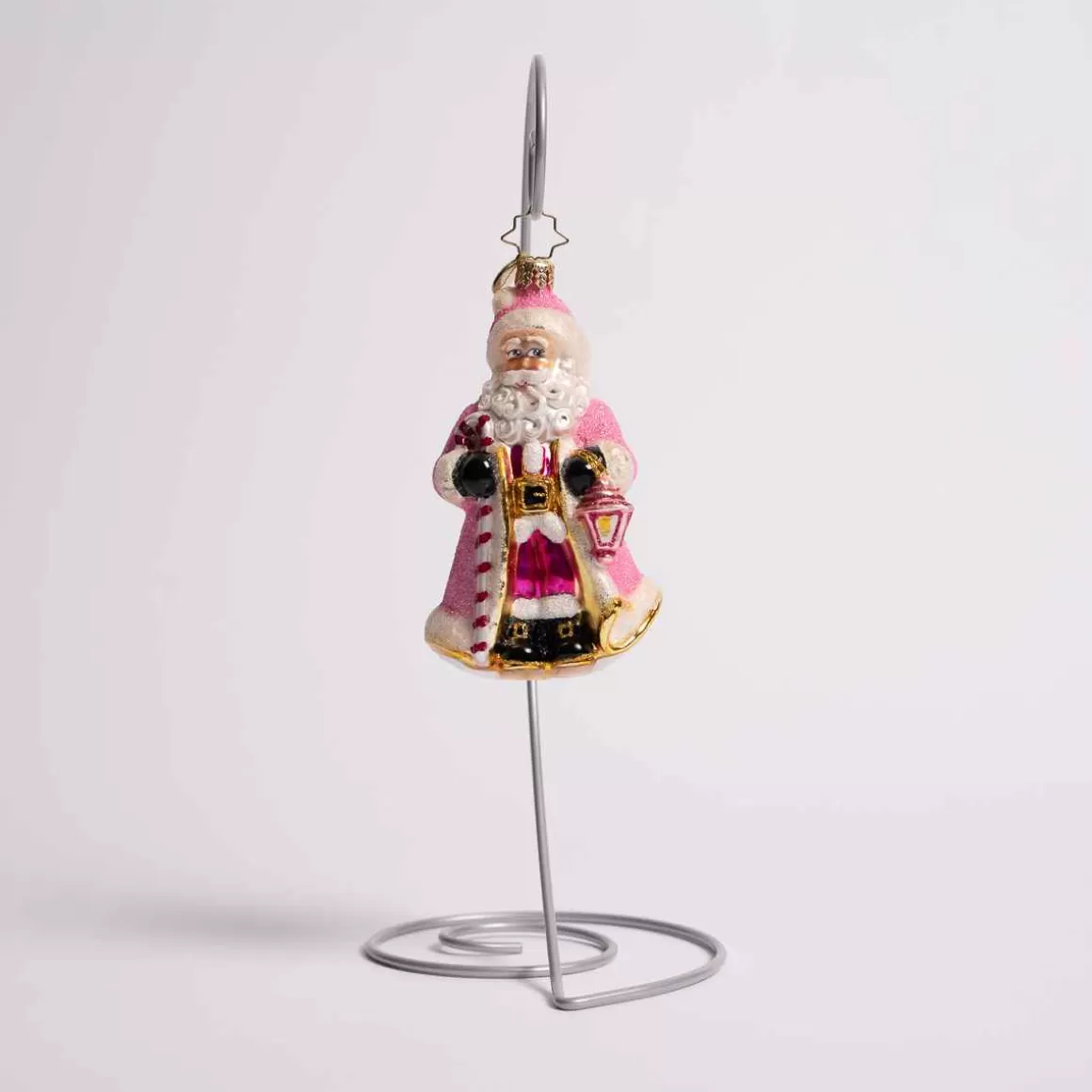 Christmas Place Donned In Pink Glass Ornament Clearance