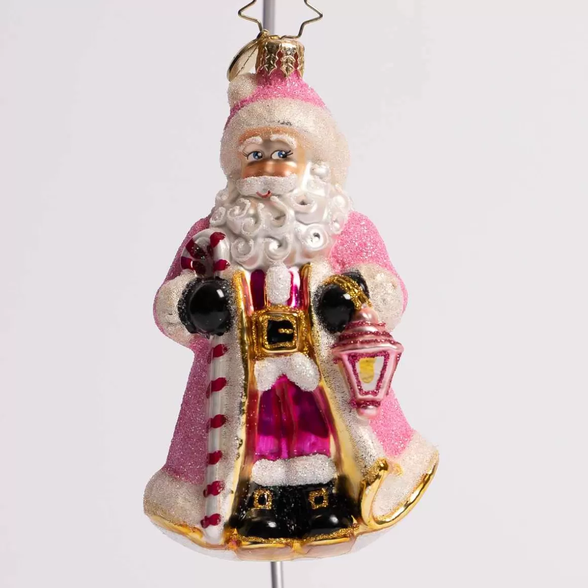 Christmas Place Donned In Pink Glass Ornament Clearance