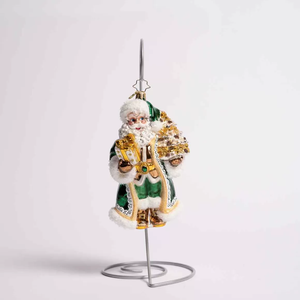 Christmas Place Emerald City Santa Glass Ornament Hot