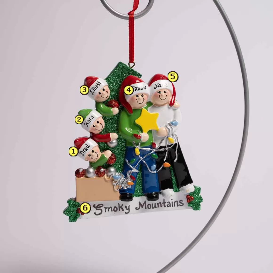 Christmas Place Family Of 5 Decorating Tree New