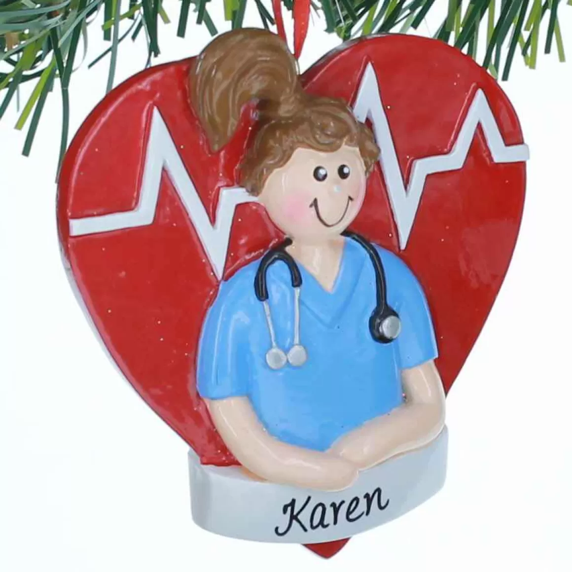 Christmas Place Female Nurse Ornament Store