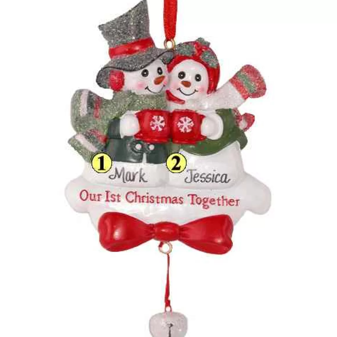 Christmas Place First Christmas Snow Couple Ornament Clearance