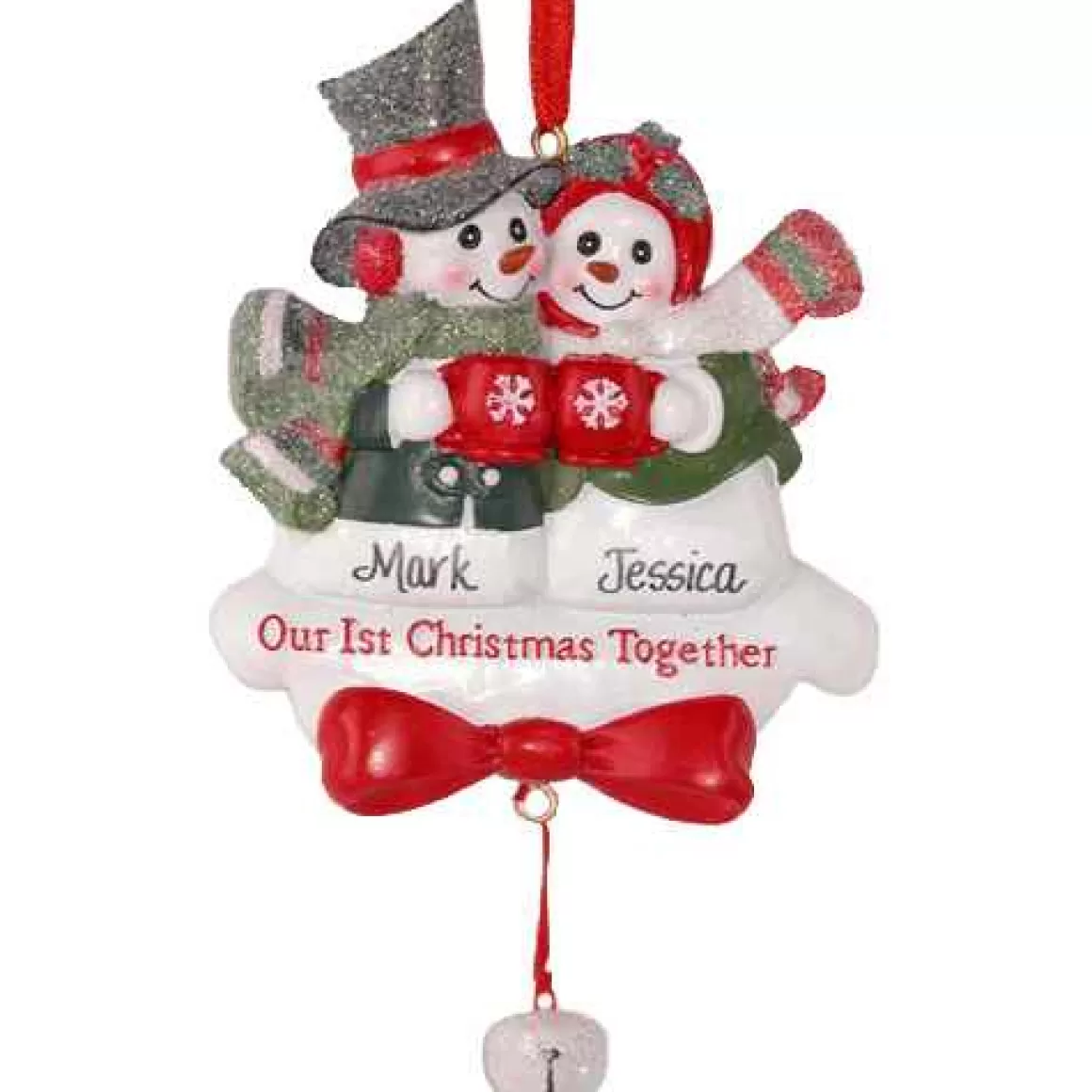 Christmas Place First Christmas Snow Couple Ornament Clearance