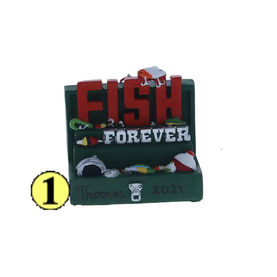 Christmas Place Fish Tackle Box Ornament Store