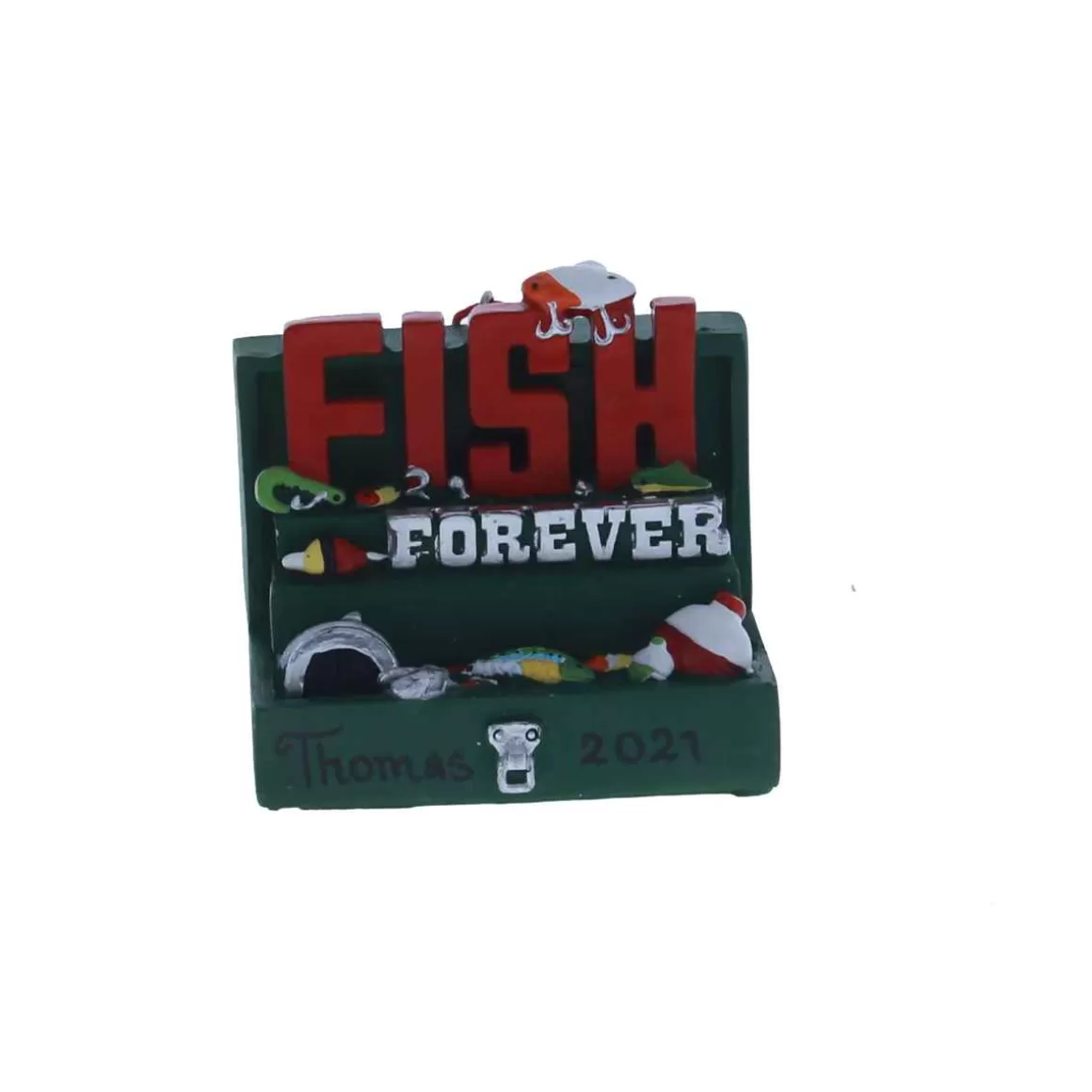 Christmas Place Fish Tackle Box Ornament Store