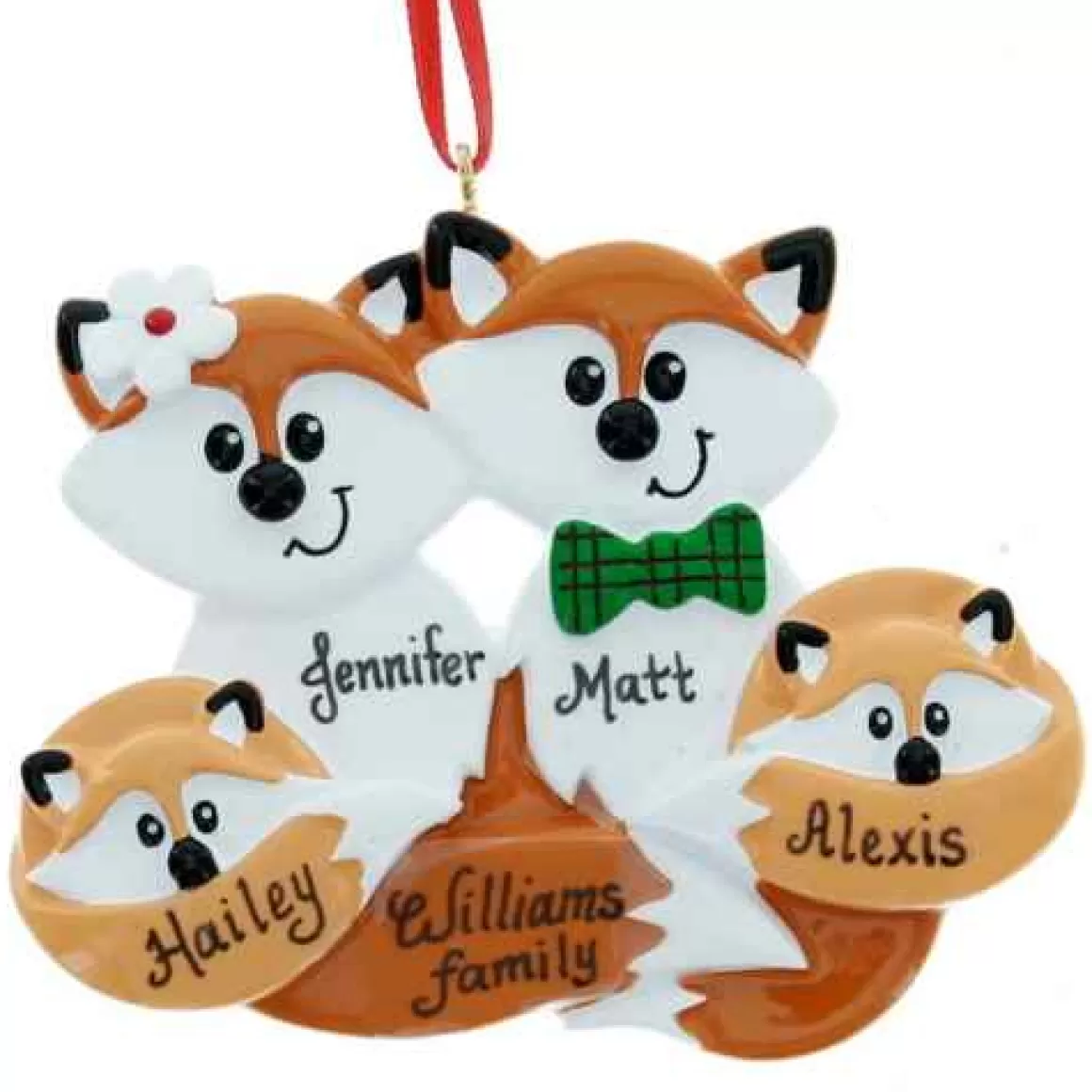 Christmas Place Fox Family Of 4 Cheap