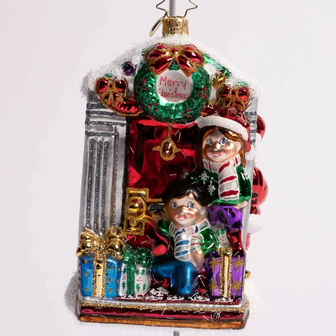 Christmas Place Front Door Delivery Glass Ornament Shop