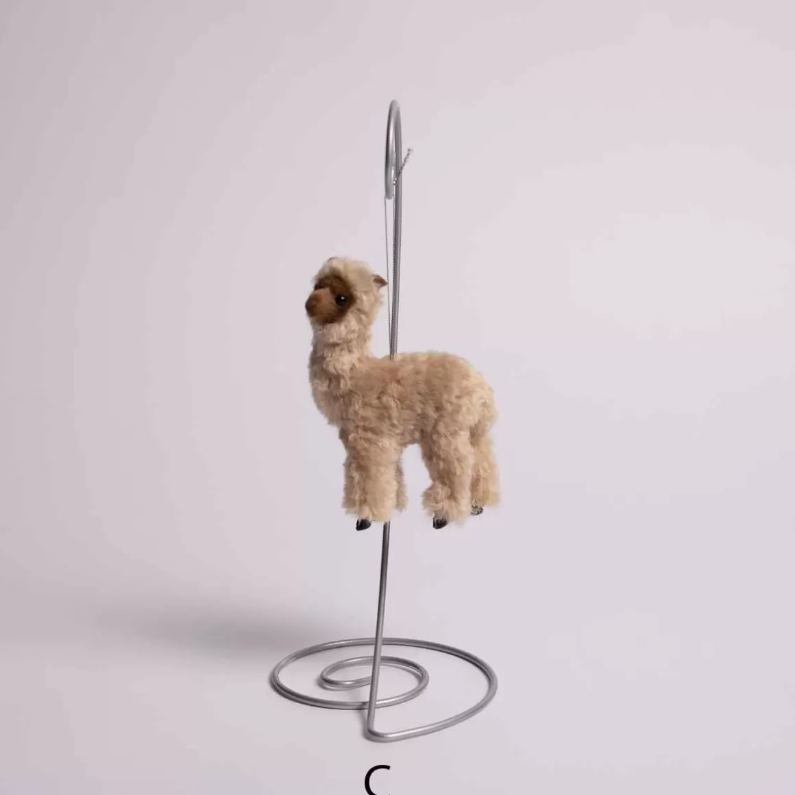 Christmas Place Furry Alpaca Ornament Clearance