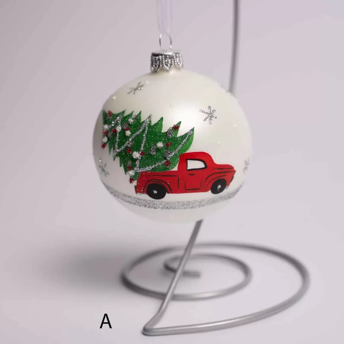 Christmas Place Glass Ball With Truck Cheap