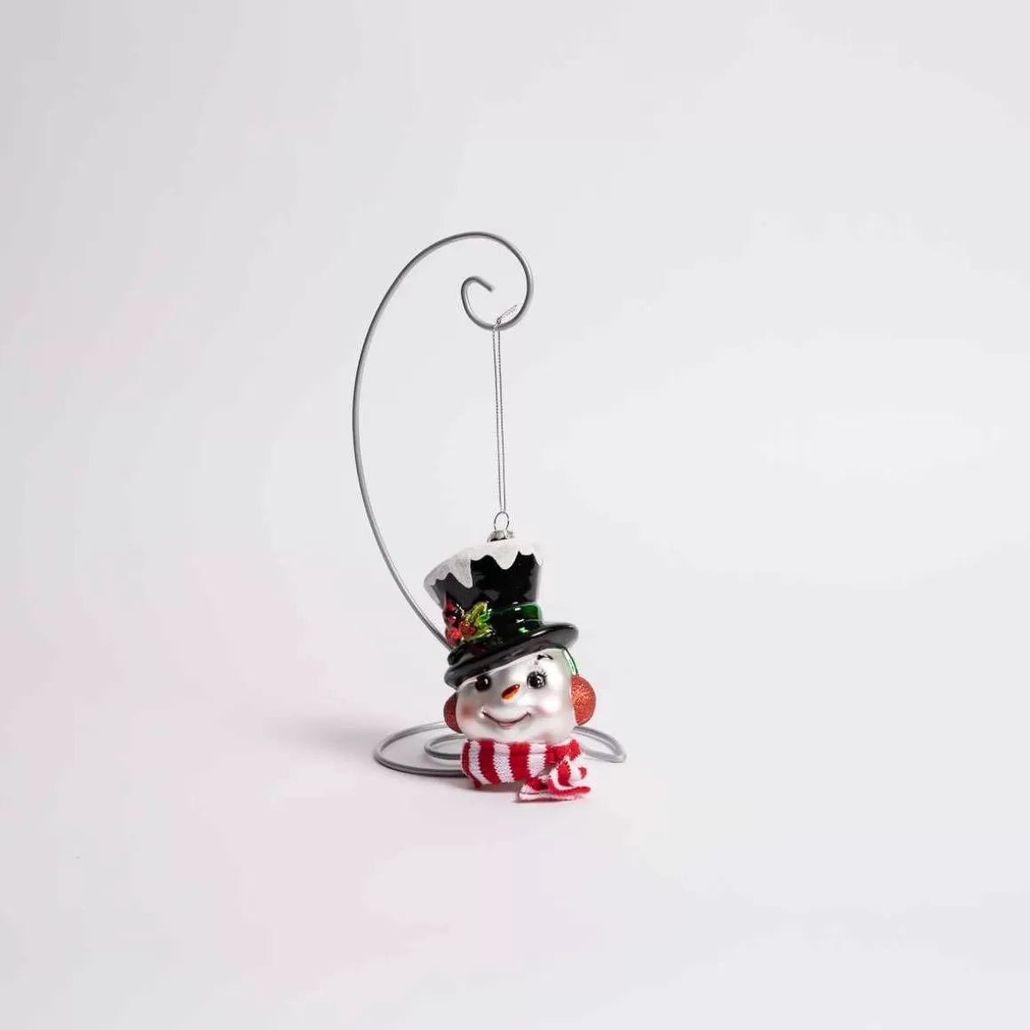 Christmas Place Glass Cardinal Snowman Head Outlet