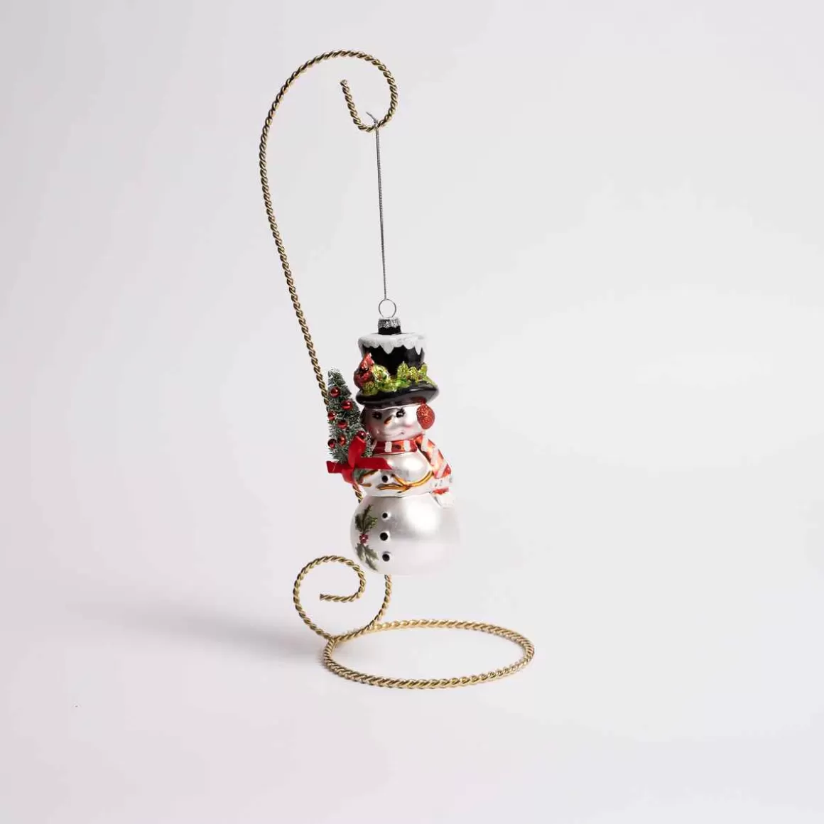 Christmas Place Glass Snowman Tree Ornament Flash Sale