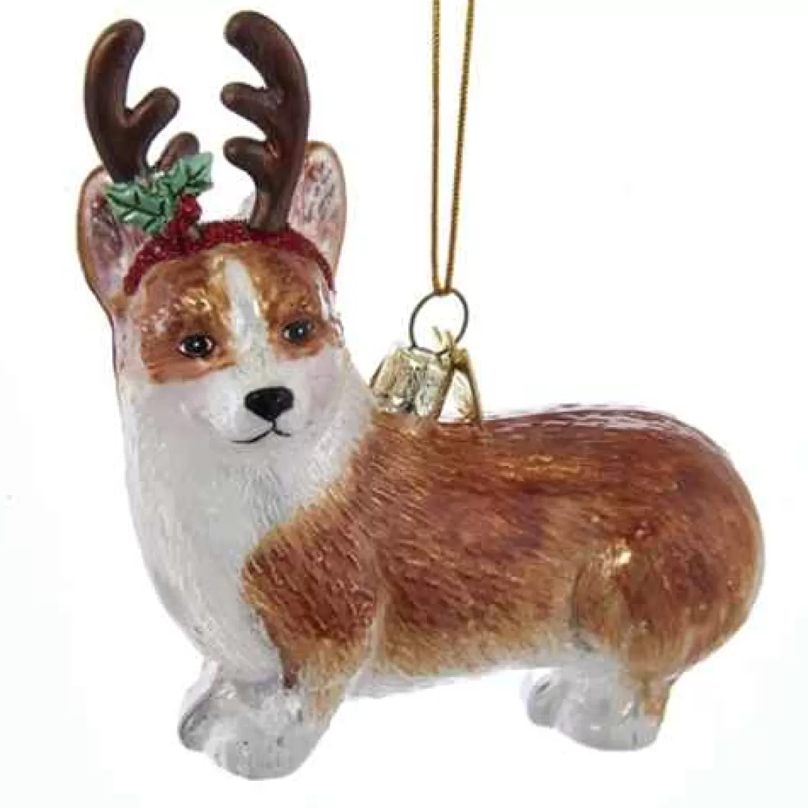 Christmas Place Glass Welsh Corgi Clearance