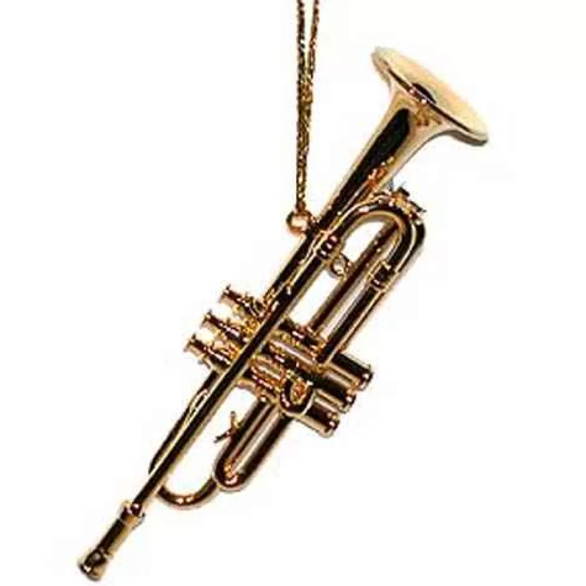 Christmas Place Gold Trumpet Ornament Cheap