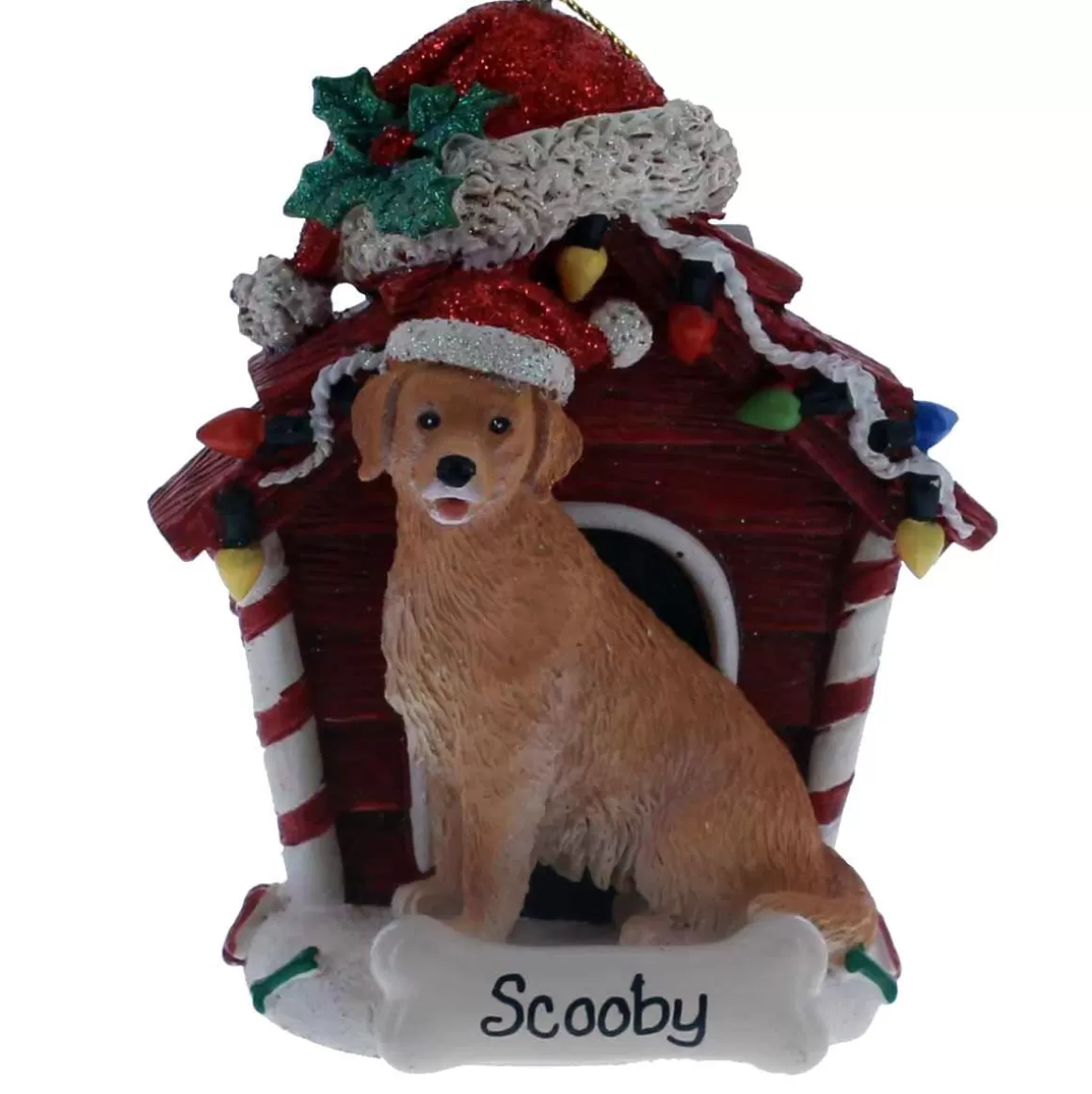 Christmas Place Golden Retriever Doghouse Clearance