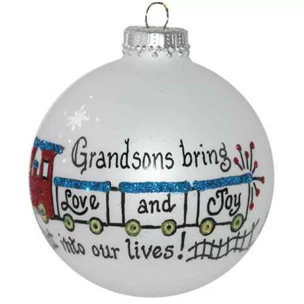 Christmas Place Grandson Hand Painted Ball Flash Sale