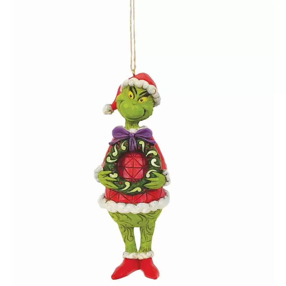 Christmas Place Grinch Holding Wreath Ornament Best