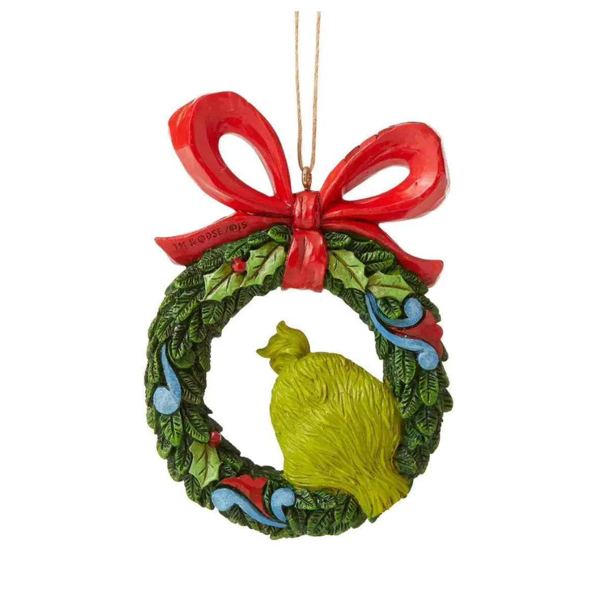 Christmas Place Grinch Peeking Thru Wreath Ornament Online