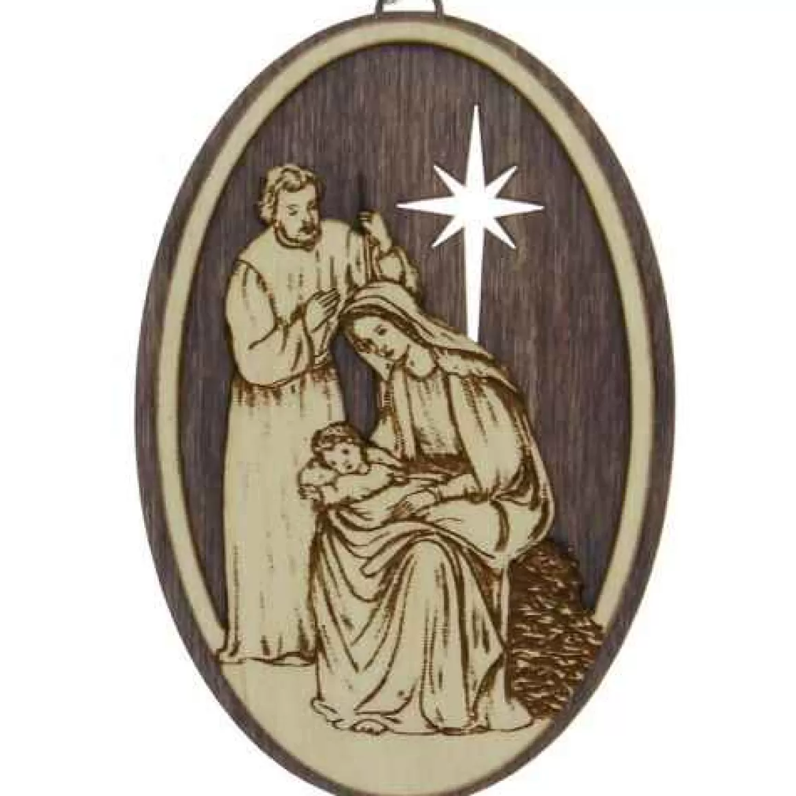 Christmas Place Holy Family Wood Ornament Online