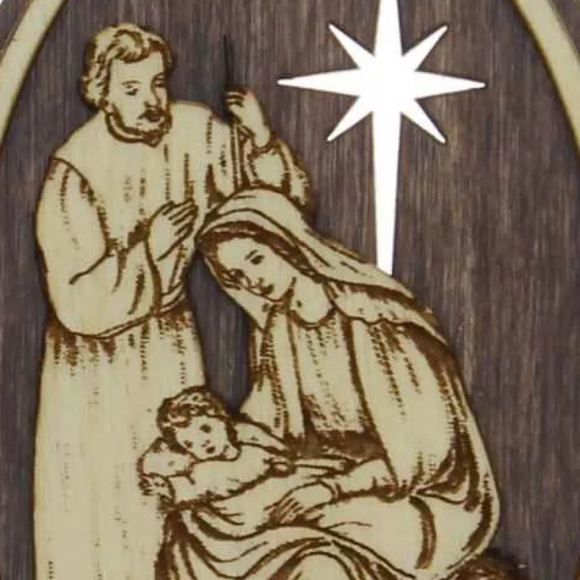 Christmas Place Holy Family Wood Ornament Online