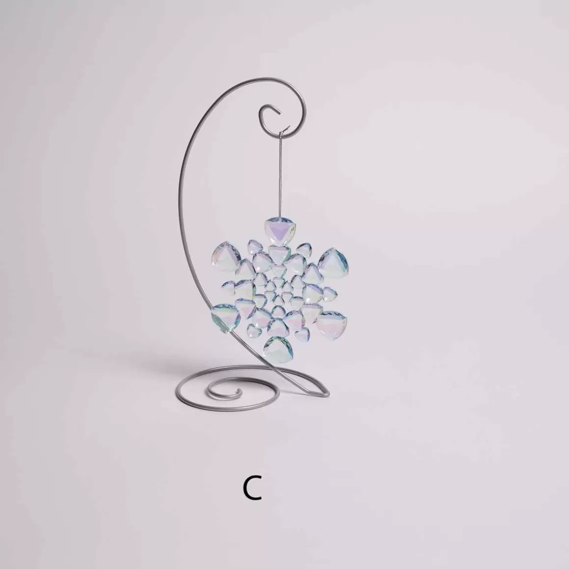 Christmas Place Iridescent Blue Snowflake Ornament Sale