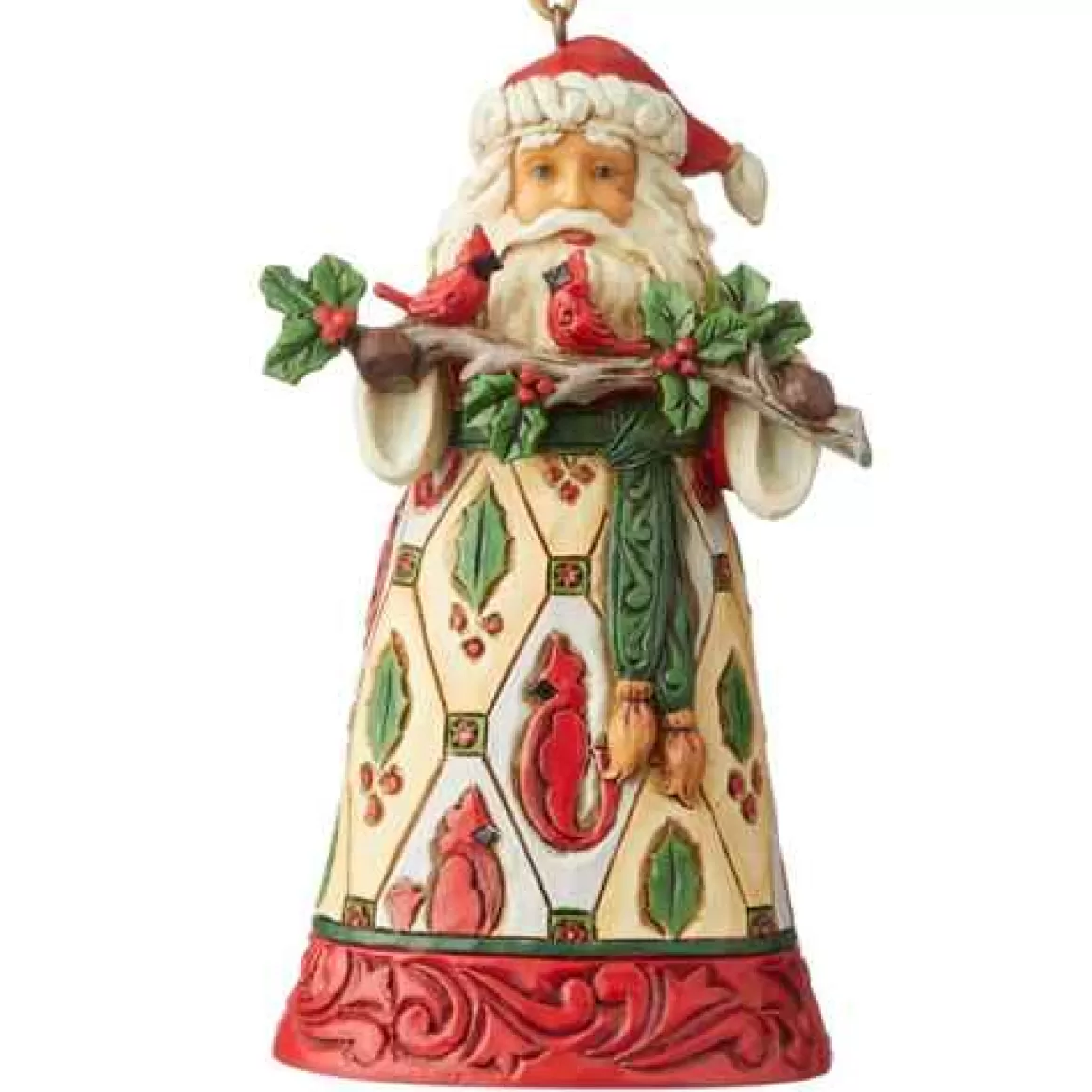 Christmas Place Jim Shore Santa With Cardinals Ornament Hot